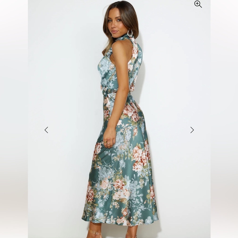 HELLO MOLLY FAKING IT MAXI DRESS GREEN size s(4) C-25 - Picture 2 of 8